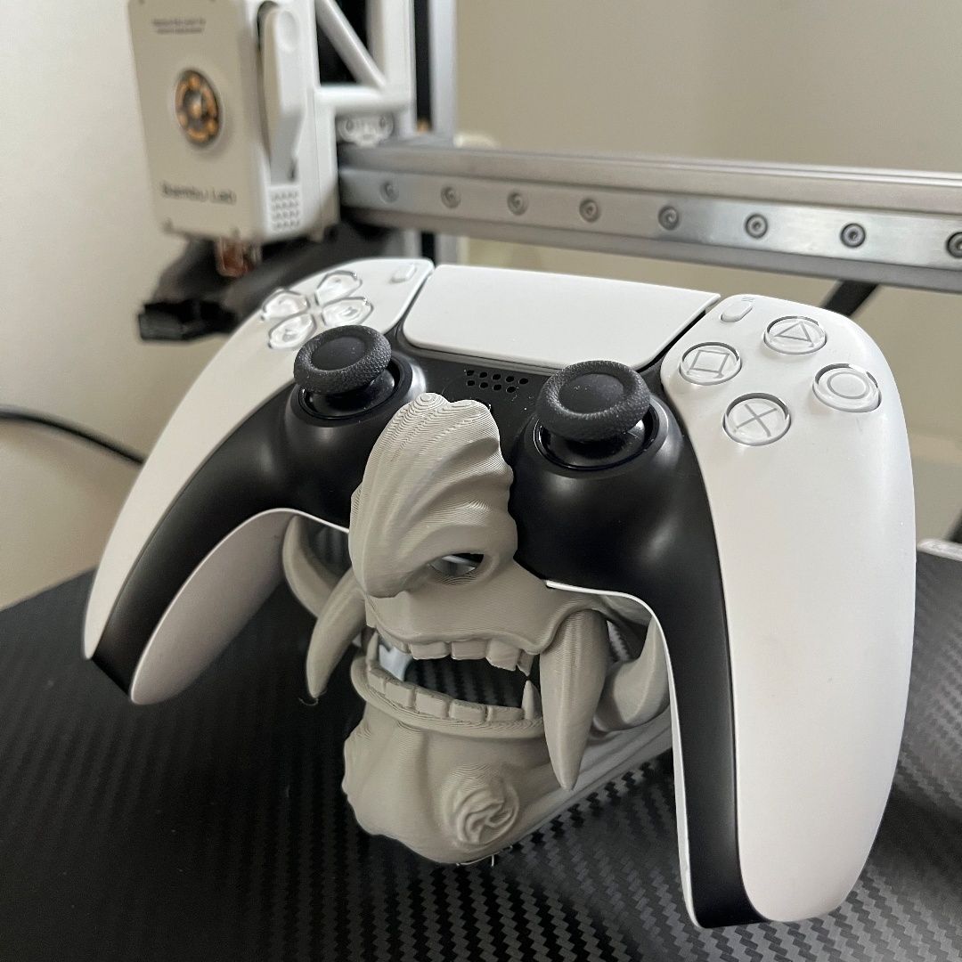 Desk Setup Ps5 - ฐานวางคอนโทรลเลอร์เกมสำหรับ PS5 รูปหน้ากากซามูไร พร้อมขาตั้งโชว์บนโต๊ะ ตกแต่งเกม ด้วยการพิมพ์