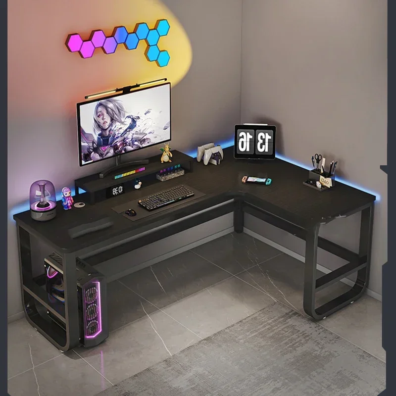 Desk Setup Corner - Gamer โต๊ะมุมแบบพกพาพับโต๊ะเตียง Workstation Home Office Camping