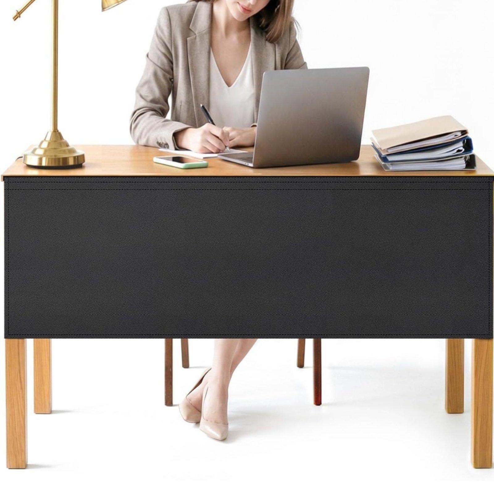 Desk Setup Studio - แผงกั้นความเป็นส่วนตัวใต้โต๊ะ ผ้าอ็อกซ์ฟอร์ด แผงกั้นเพื่อความเป็นส่วนตัว ติดตั้งง่าย จัดการสายเคเบิลได้ สำหรับโต๊ะทำงานและโต๊ะสตูดิโอ