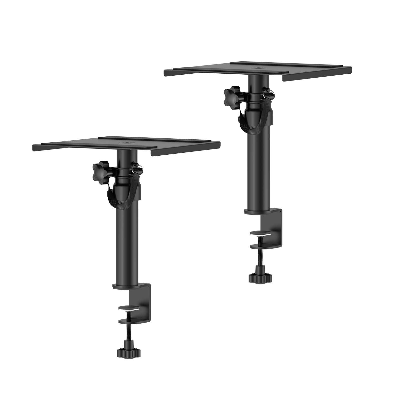 Desk Setup Studio - ชุดขาตั้งลำโพงแบบหนีบตั้งโต๊ะ 2 ชิ้น – ขาตั้งจอภาพแบบปรับความสูงได้ (9”