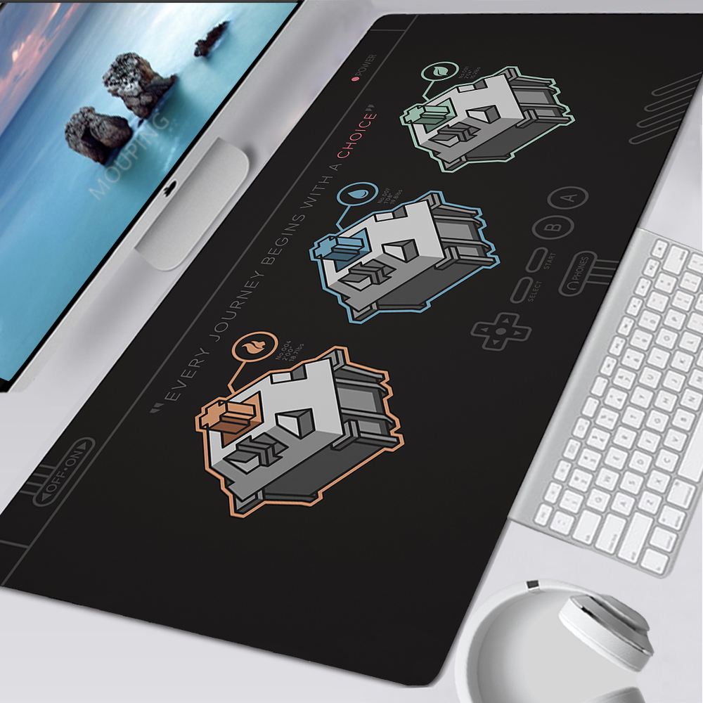 Desk Setup Black And White - แล็ปท็อปสํานักงานสีดําและสีขาวเมาส์Padคีย์บอร์ดคอมพิวเตอร์Deskmat Mouse Padส่วนบุคคลArtตารางอุปกรณ์เสริมสําหรับเล่นเกม