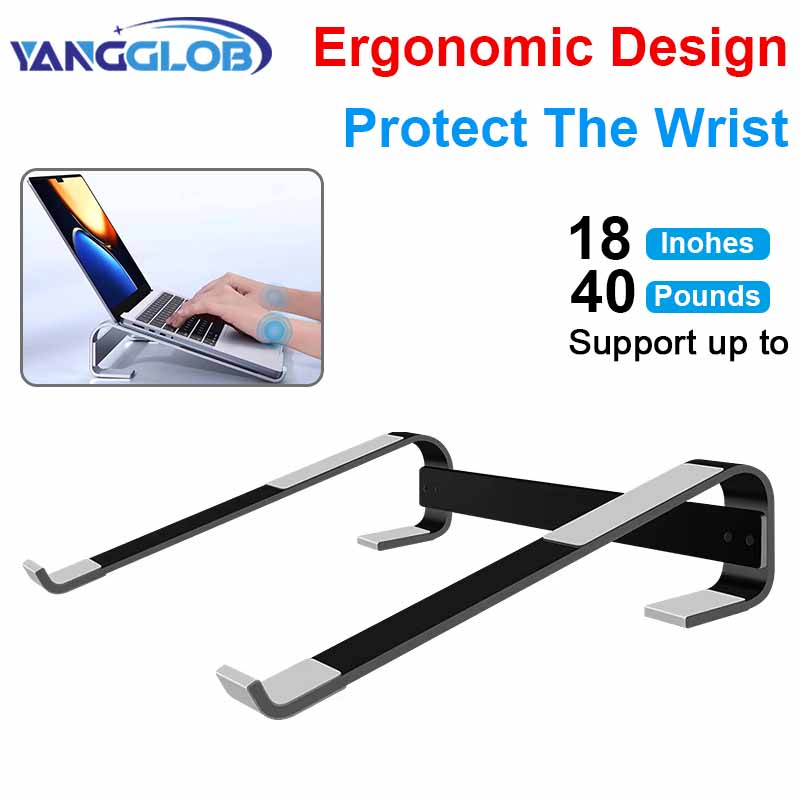 Desk Setup Macbook - แท่นวางโน้ตบุ๊กอะลูมิเนียมสำหรับระบายความร้อน ใช้กับโต๊ะทำงาน รองรับ Macbook Pro Air