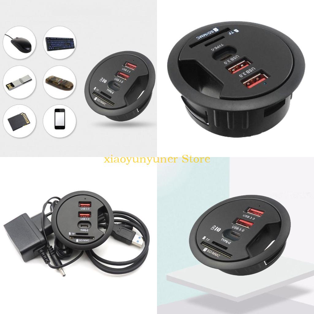 Desk Setup Hub - P9JB EU US Desktop Grommet Hole