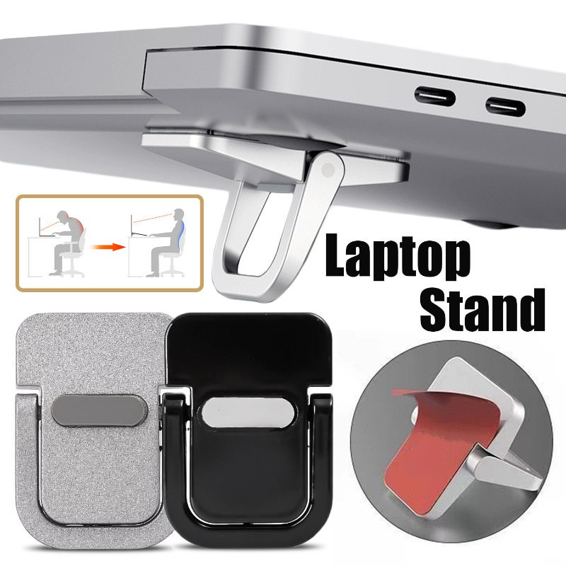 Desk Setup Macbook - ขาตั้งคีย์บอร์ด 2 ชิ้น, ขาตั้งแล็ปท็อปขนาดเล็กสำหรับวางบนโต๊ะ, ขาตั้งแล็ปท็อปแบบพกพา ใช้ได้กับ
