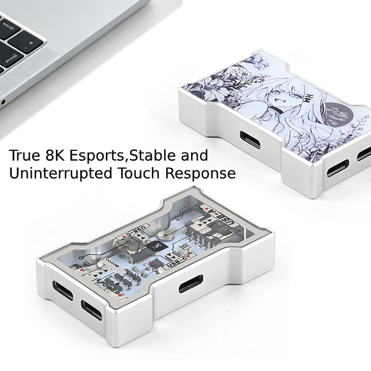 RGB USB Hub 2 อินพุต 3 เอาต์พุ - Desk Setup Hub บทวิจารณ์และราคา