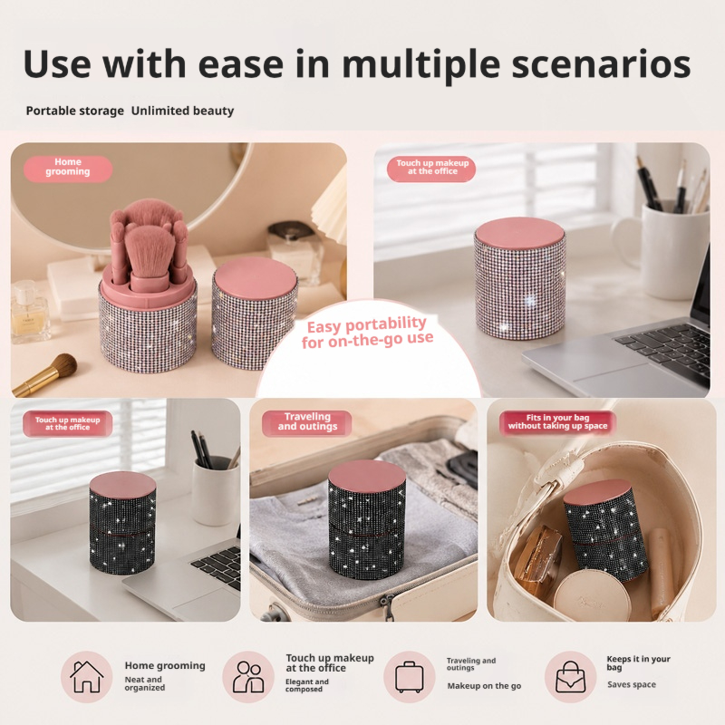 ที่เก็บแปรงแต่งหน้าแบบพกพาสำหร - Desk Setup Organization บทวิจารณ์และราคา