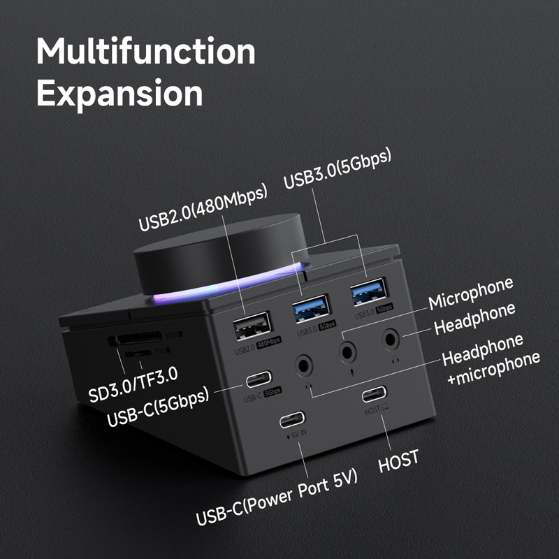 Hagibis ลูกบิด USB C Hub พร้อม - Desk Setup Hub บทวิจารณ์และราคา