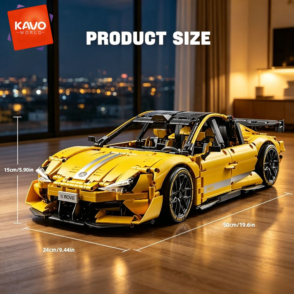 KAVOWORLD ชุดประกอบรถแข่งสีเหล - Yellow Desk Setup บทวิจารณ์และราคา