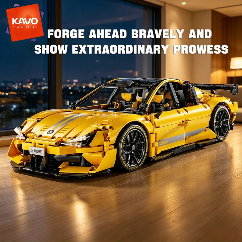 KAVOWORLD ชุดประกอบรถแข่งสีเหล - Yellow Desk Setup บทวิจารณ์และราคา
