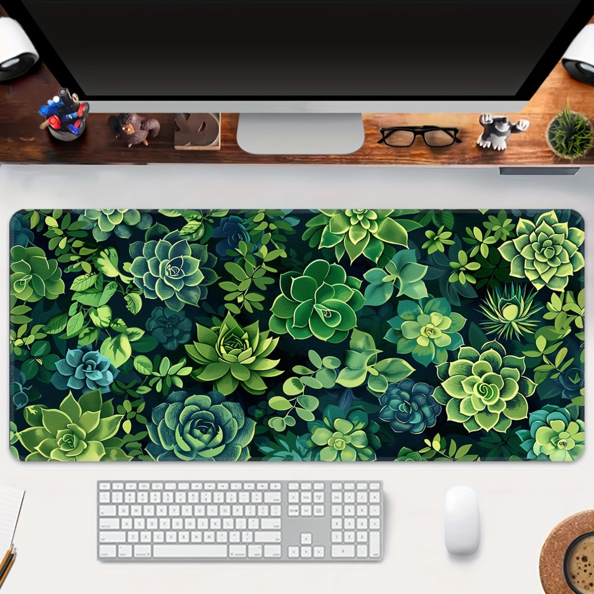 แผ่นรองเมาส์เกมมิ่งขนาดใหญ่ลาย - Desk Setup With Plants บทวิจารณ์และราคา