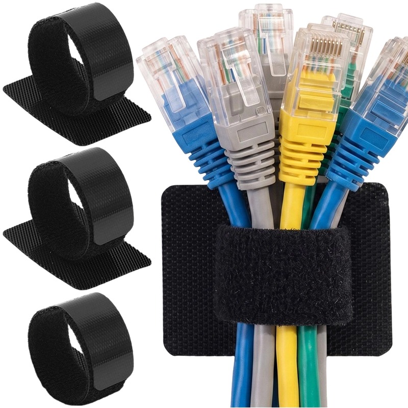 ชุดจัดเก็บสายเคเบิลแบบติดเอง ส - Cable Velcro Strap บทวิจารณ์และราคา