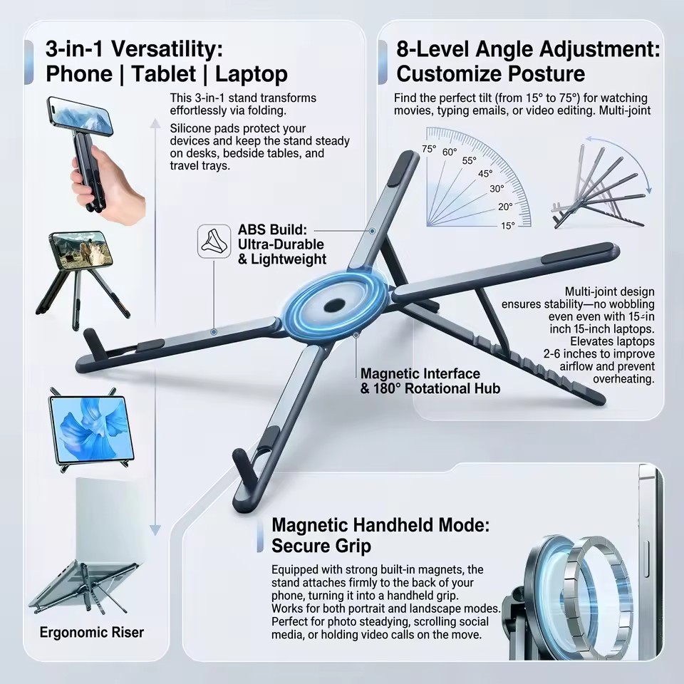 ที่วางโทรศัพท์แม่เหล็กแบบพกพาแ - Desk Setup At Home บทวิจารณ์และราคา