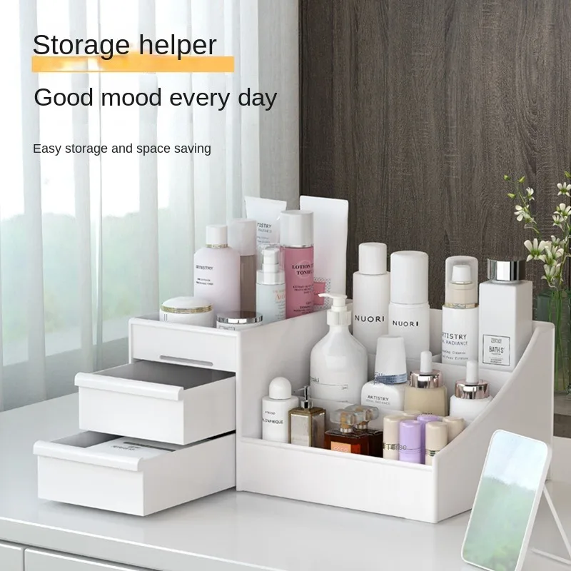 กล่องเก็บเครื่องสำอางแบบลิ้นชั - Desk Setup Productivity บทวิจารณ์และราคา