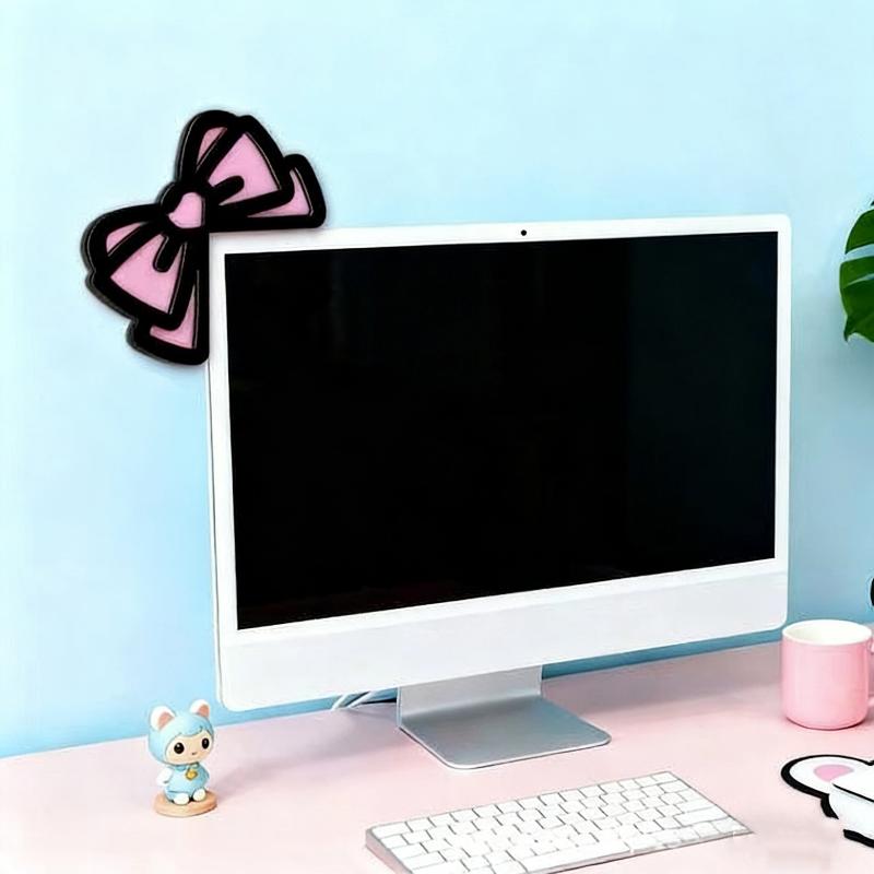 โบว์ไม้ตกแต่งหน้าจอ 1/2 ชิ้น น - Desk Setup Pegboard บทวิจารณ์และราคา
