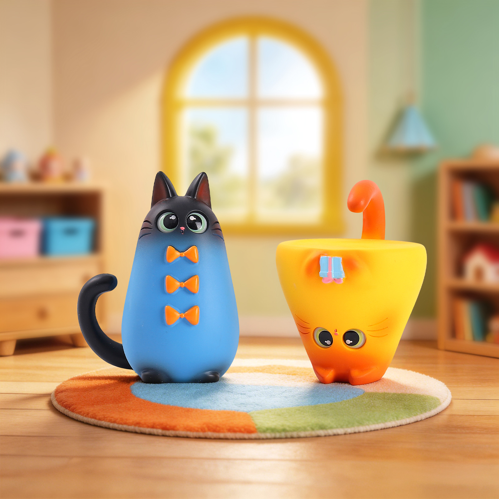 ฟิกเกอร์แมวแบบสุ่ม  งานเรซิ่น  - Desk Setup At Home บทวิจารณ์และราคา