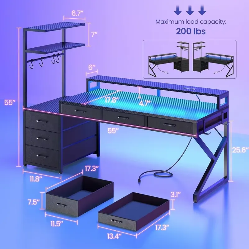 โต๊ะเกมมิ่งขนาด 55 นิ้ว พร้อมล - Desk Setup Corner บทวิจารณ์และราคา