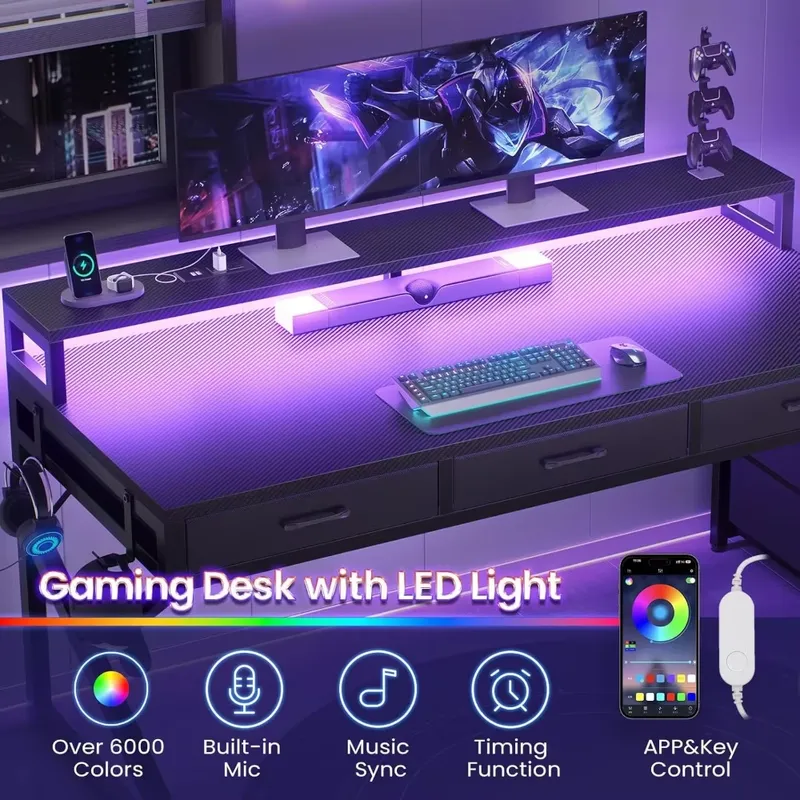 โต๊ะเกมมิ่งขนาด 55 นิ้ว พร้อมล - Desk Setup Corner บทวิจารณ์และราคา