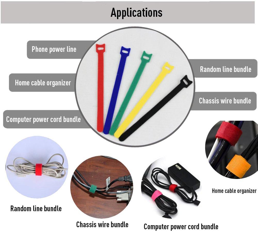 50ชิ้น12*150-300มิลลิเมตรT-ประ - Cable Velcro Strap บทวิจารณ์และราคา