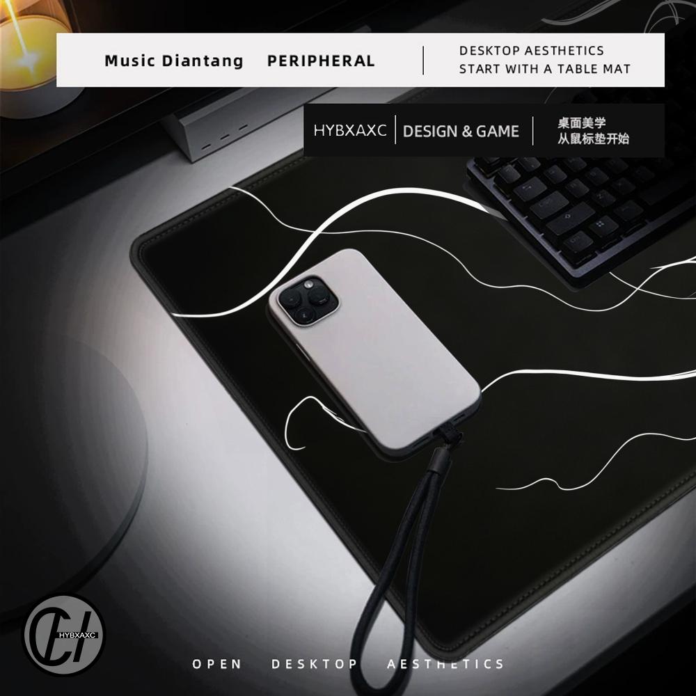แผ่นรองเมาส์ HYBXAXC ลายปลาหมึ - Desk Setup Black And White บทวิจารณ์และราคา