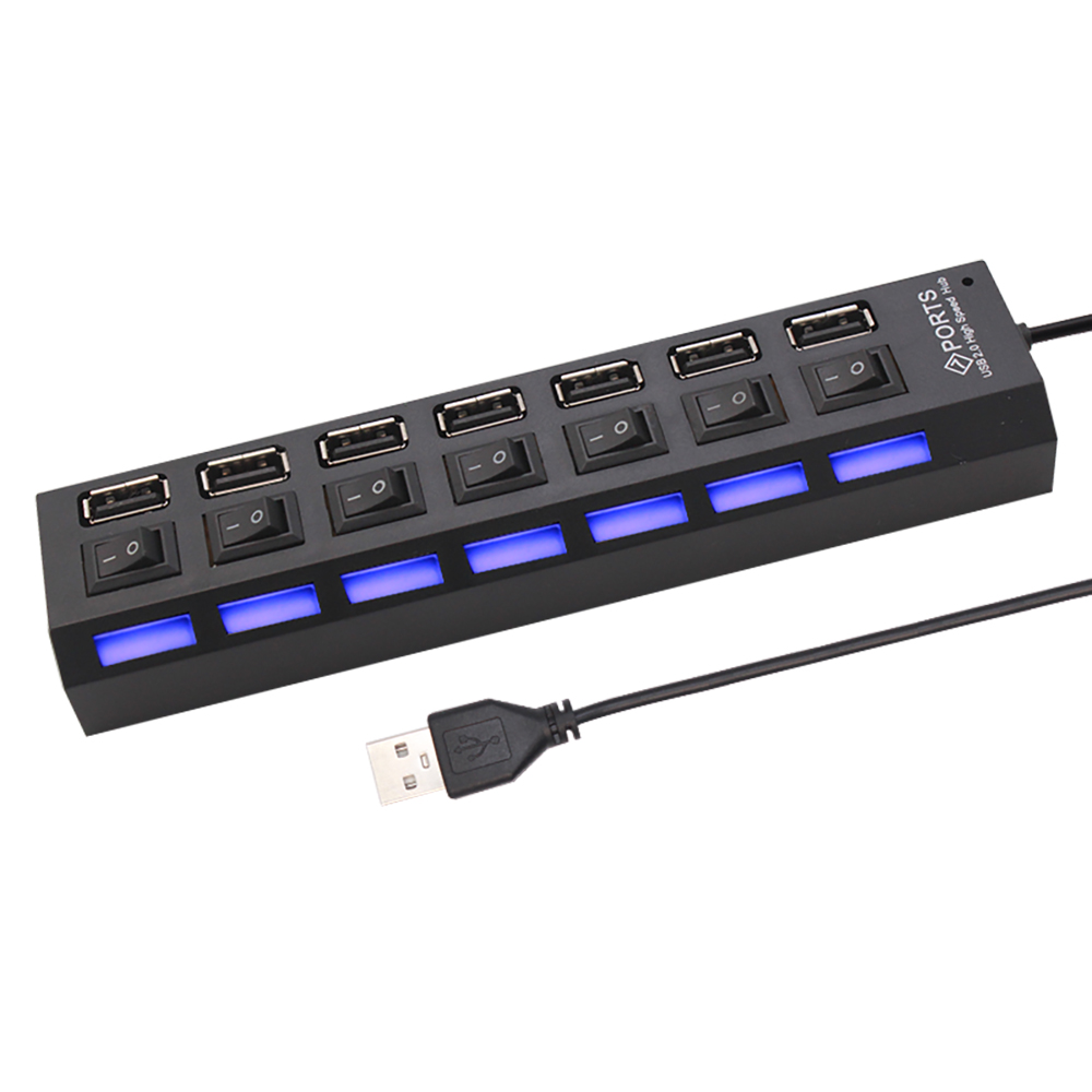 ฮับแยกพอร์ต USB 2.0 แบบ 7 พอร์ - Desk Setup Hub บทวิจารณ์และราคา
