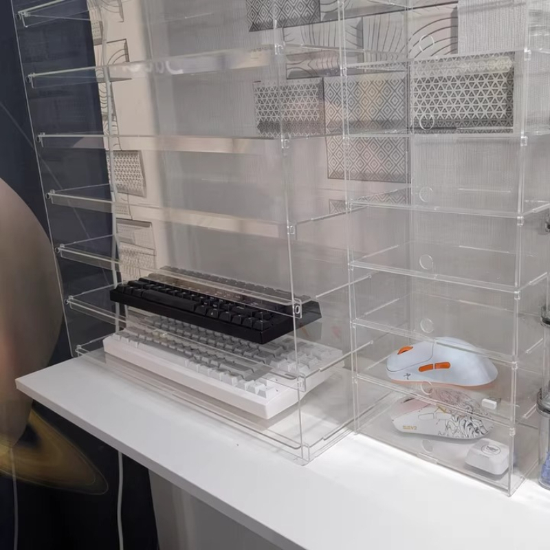 ตู้โชว์อะคริลิคใสกันฝุ่นระดับพ - Desk Setup Pegboard บทวิจารณ์และราคา