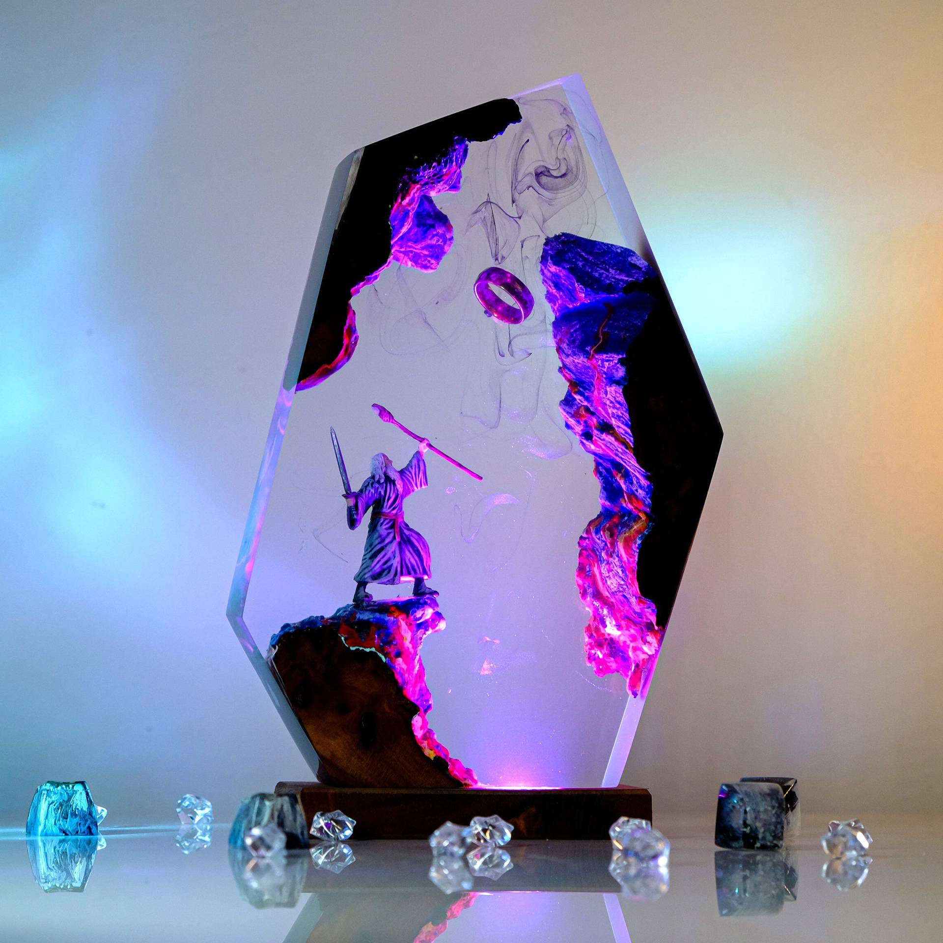 โคมไฟเรซิ่นรูปฉากภาพยนตร์ แหวน - Desk Setup Lighting บทวิจารณ์และราคา