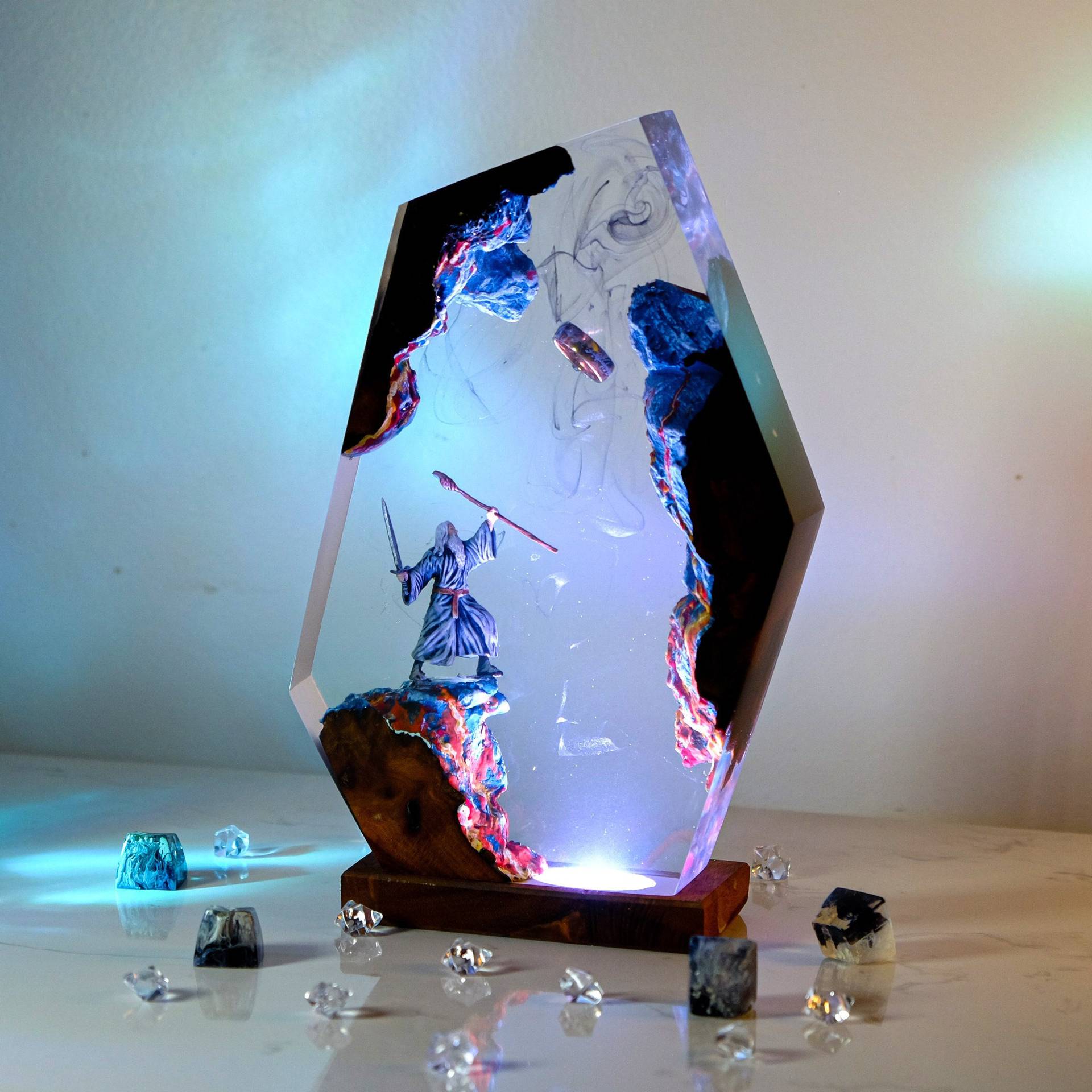 โคมไฟเรซิ่นรูปฉากภาพยนตร์ แหวน - Desk Setup Lighting บทวิจารณ์และราคา