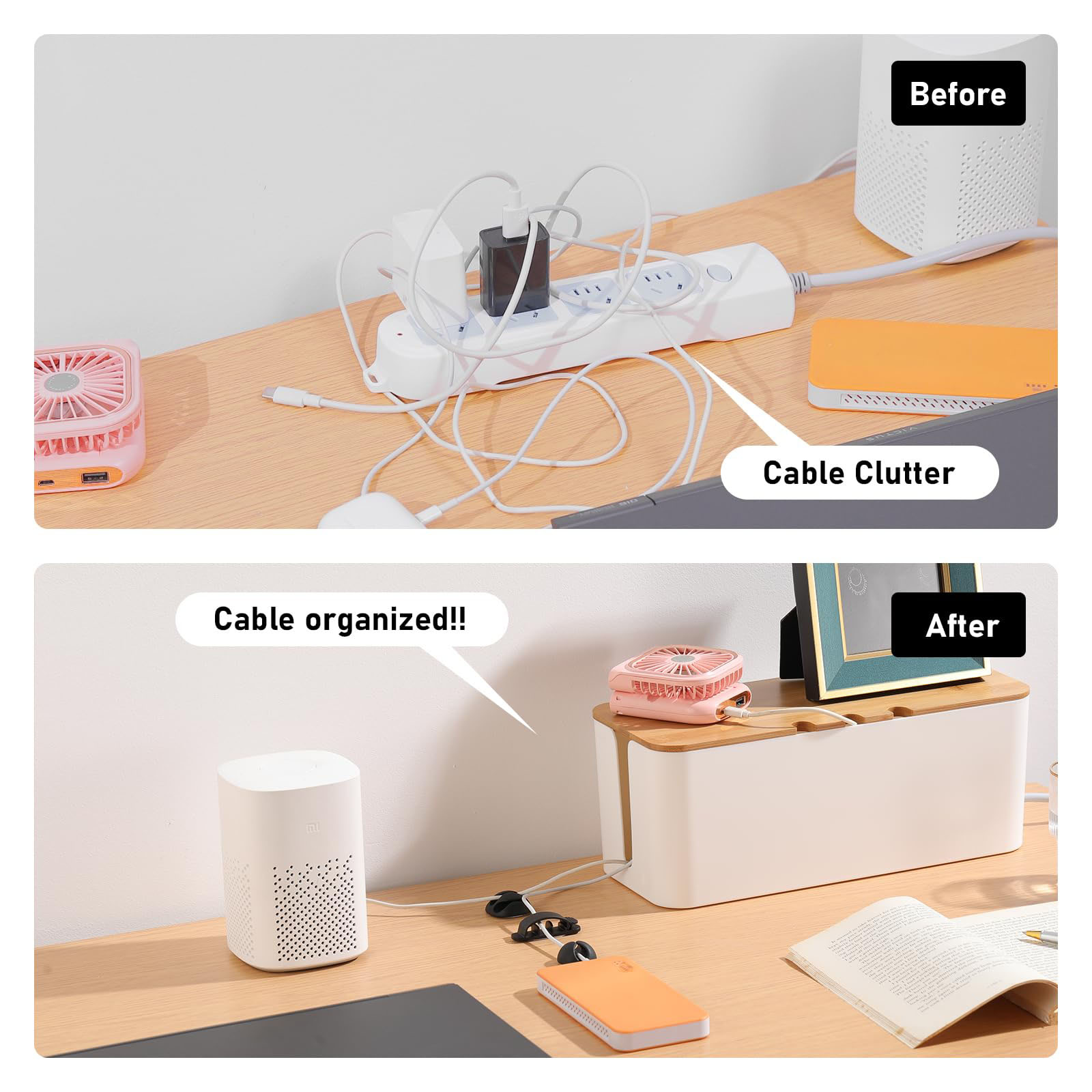 กล่องจัดการสายเคเบิลขนาดใหญ่ - - Desk Setup Hub บทวิจารณ์และราคา