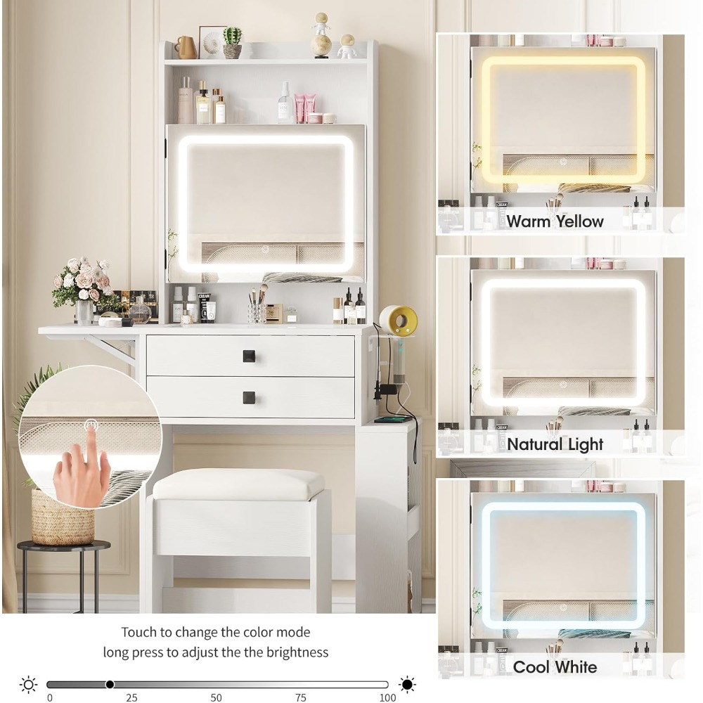 โต๊ะเครื่องแป้งขนาดเล็กพร้อมกร - Desk Setup In Small Bedroom บทวิจารณ์และราคา
