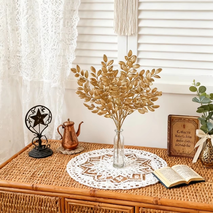 10 ชิ้น ต้นไม้ประดิษฐ์ ใบไม้สี - Desk Setup At Home บทวิจารณ์และราคา