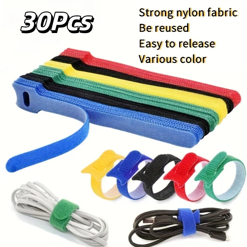 สายรัดเคเบิลแบบใช้ซ้ำได้ 30 ชิ - Cable Velcro Strap บทวิจารณ์และราคา