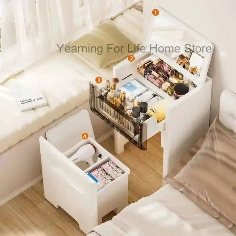 โต๊ะเครื่องแป้งพร้อมลิ้นชัก 1  - Desk Setup In Small Bedroom บทวิจารณ์และราคา