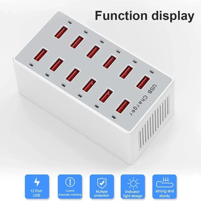 ที่ชาร์จไฟติดผนัง USB 12พอร์ตแ - Desk Setup Hub บทวิจารณ์และราคา
