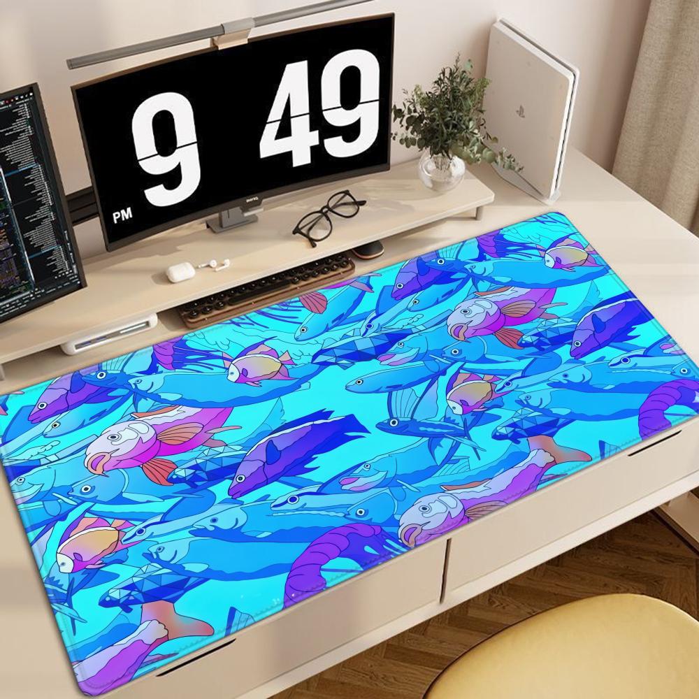 แผ่นรองเมาส์ลายปลาพิมพ์ HD สำห - Desk Setup Pegboard บทวิจารณ์และราคา